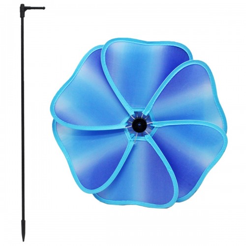 Вітрячок дитячий текстильний "Квітка", блакитний (MiC)