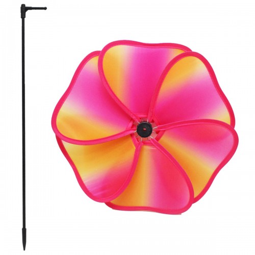 Вітрячок дитячий текстильний "Квітка", рожевий (MiC)