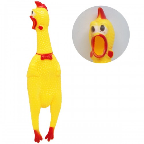 Резиновая игрушка "Кричащая курица", 30 см (MiC)