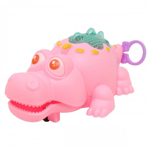 Заводна іграшка зі світлом "Крокодил", рожевий (MiC)