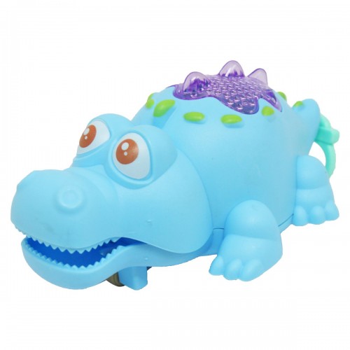 Заводна іграшка зі світлом "Крокодил", блакитний (MiC)