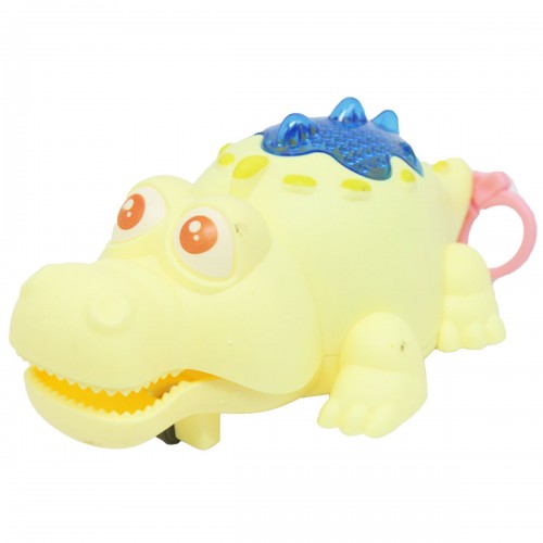 Заводна іграшка зі світлом "Крокодил", жовтий (MiC)