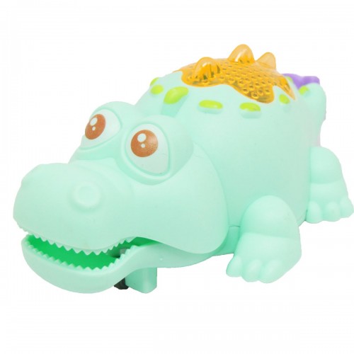 Заводна іграшка "Крокодил" зі світлом, мʼятна