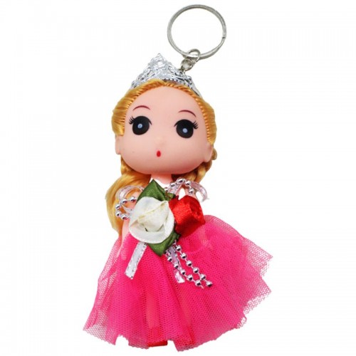Кукла-брелок "Принцесса", малиновая (11 см) (MiC)