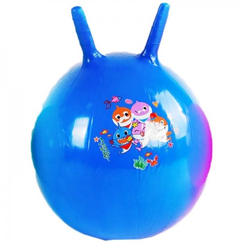 Мяч для фитнеса с рожками, 45 см (голубой) (MiC)