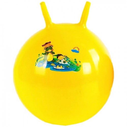 Мяч для фитнеса с рожками, 45 см (желтый) (MiC)