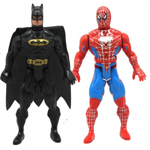 Фигурки супергероев "Человек паук + Бэтмен" (MiC)