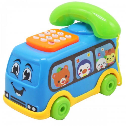 Музыкальная игрушка "Автобус-телефон", синий (MiC)