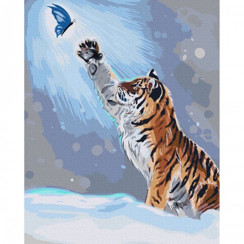 Картина за номерами "Забавы тигренка" ★★★★ (Ідейка)