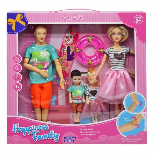 Ляльковий набір "Щаслива родина", 4 ляльки Вид 1 (MiC)