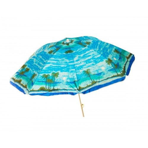 Зонт пляжный "Пальмы" (синий) (MiC)