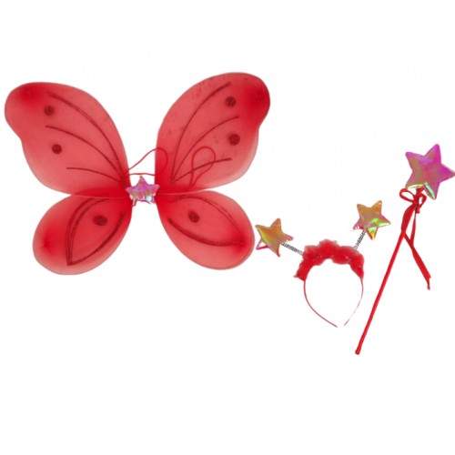 Карнавальный костюм "Бабочка звёздочка" (красный) (MiC)