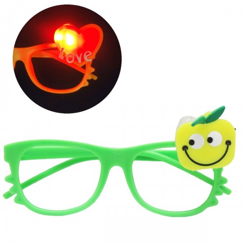 Сяючі окуляри без лінз "Яблучко", зелені (MiC)