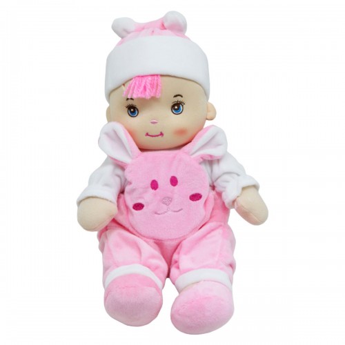 Мягкая кукла "Пупс в комбинезоне", розовый (MiC)