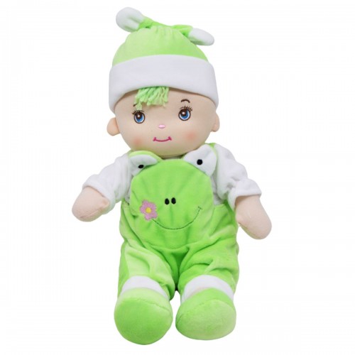 Мягкая кукла "Пупс в комбинезоне", зеленый (MiC)