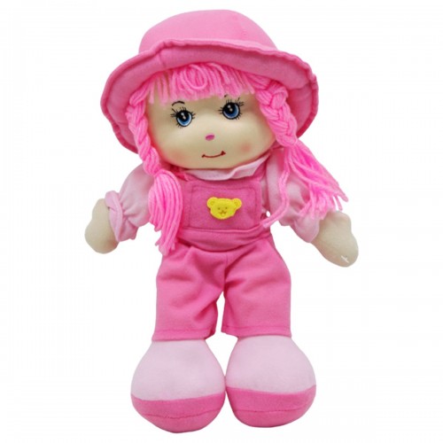 Мягкая кукла "Девочка в комбинезоне", розовая (MiC)