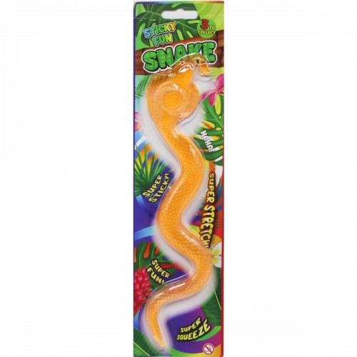 Іграшка лизун “Змія”, жовта (28 см) (MiC)