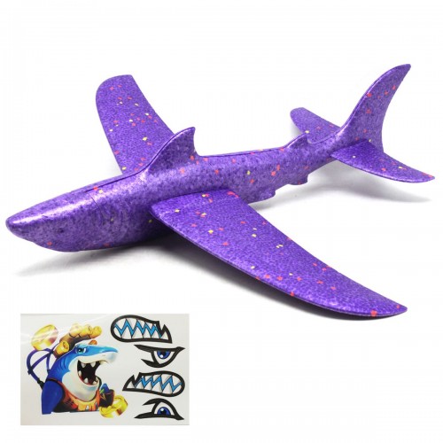 Пенопластовый планер "Акула" (фиолетовый) (MiC)