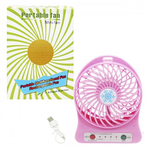 Вентилятор настільний "Portable fan" (рожевий) (MiC)