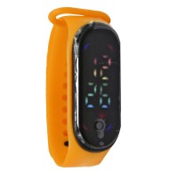 Електронний годинник з кольоровим дисплеєм, помаранчевий