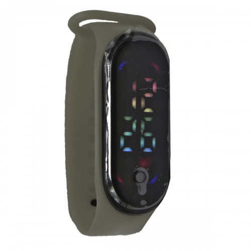 Електронний годинник з кольоровим дисплеєм, сірий (MiC)