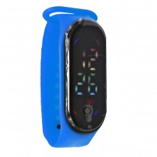 Годинник кольоровий дисплей, налаштування дати і часу блакитний