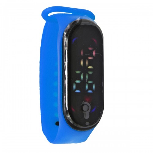 Годинник кольоровий дисплей, налаштування дати і часу блакитний (MiC)