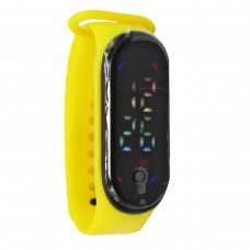 Годинник кольоровий дисплей, налаштування дати і часу жовтий
