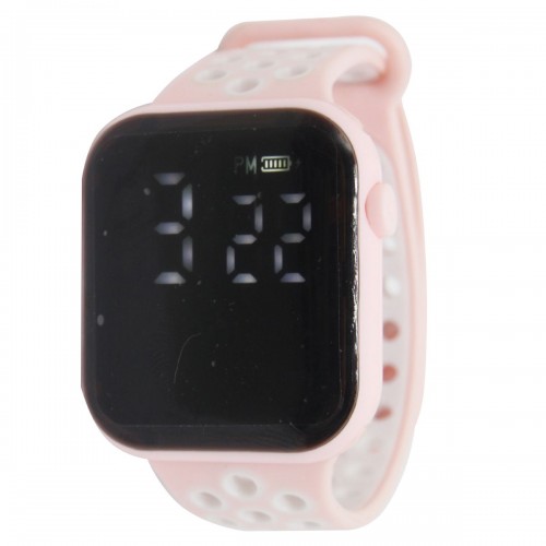 Електронний годинник з кольоровим дисплеєм, рожевий (MiC)