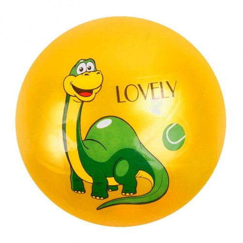 Мячик резиновый "Динозавры", желтый (20 см) (MiC)