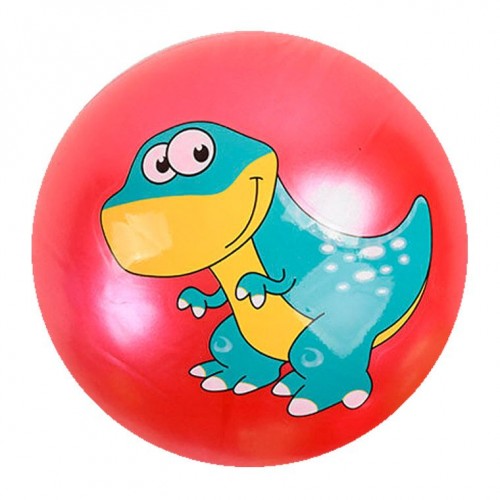 Мячик резиновый "Динозавры", красный (20 см) (MiC)