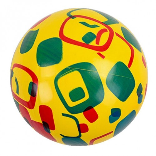 Мячик резиновый с рисунком, желтый (20 см) (MiC)