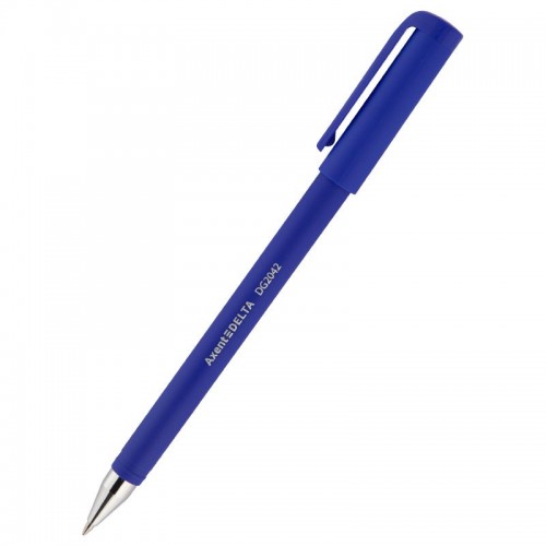 Ручка гелевая с колпачком, синяя (2 шт) (Axent)