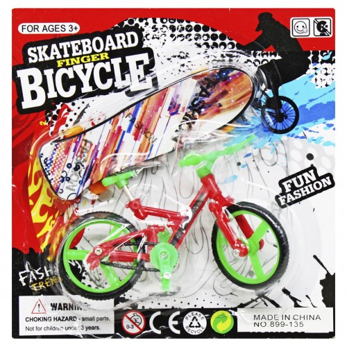 Игровой набор "Фингерборд + Велосипед", красный (MiC)