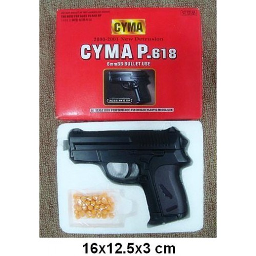 Пистолет CYMA P618 с пульками утяжеленный кор.16*3*12,5 ш.к.JH120309513B/108/ (MiC)