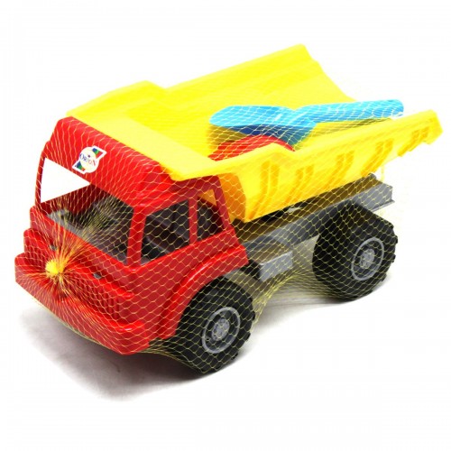 Машинка "Самосвал Песчаный" с песочным набором (красный + желтый) (Orion)