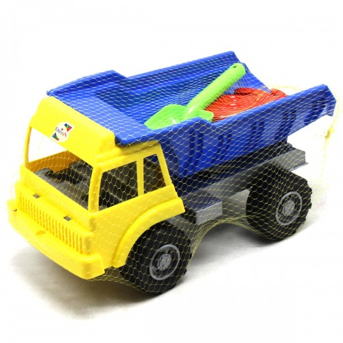 Машинка "Самоскид Піщаний" з пісочним набором (жовтий+синій) (Orion)