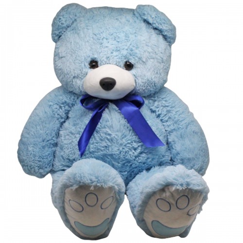 Великий плюшевий ведмедик "Бонік", блакитний, 110 см