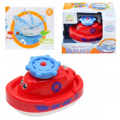 Пластикова іграшка для ванної "Кораблик", червоний (Sunlike)