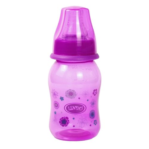 Бутылочка для кормления, 125 мл, 0 месяцев, фиолетовый (Lindo)