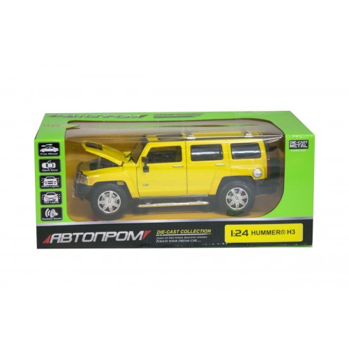 Машинка "Hummer H3" (жёлтая) из серии "Автопром"