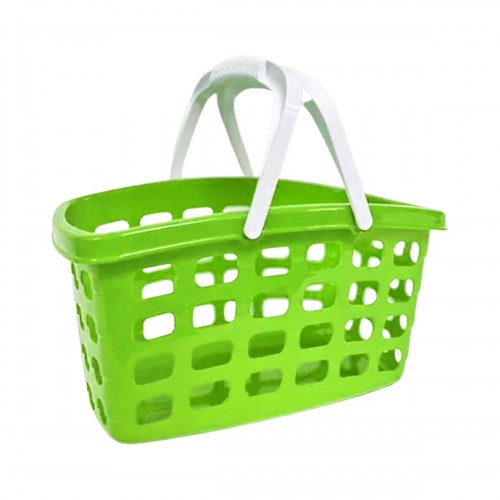 Пластиковая корзина для покупок, зеленая