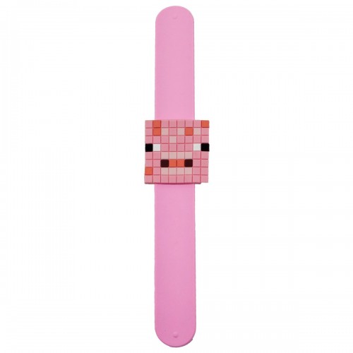 Слэп-браслет "Майнкрафт: Свинка", розовый (MiC)