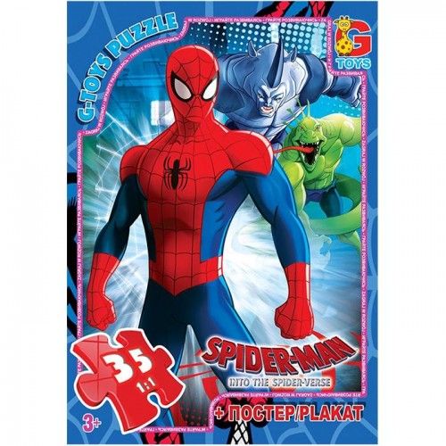 Пазлы "Человек-паук" + постер, 35 эл. (Gtoys)