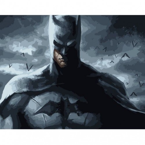 Картина по номерам "Воинственный Бэтмен" ★★★★ (Strateg)