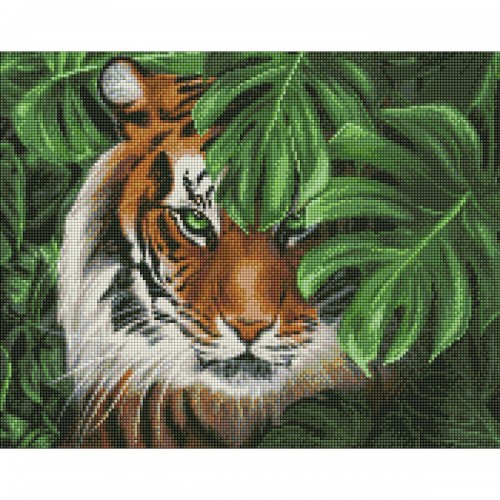 Алмазная мозаика "Амурский тигр" 40х50см (Ідейка)