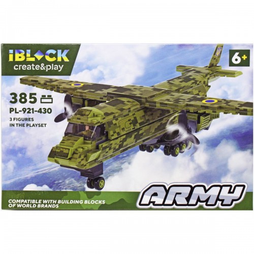 Конструктор "IBLOCK: Літак", 385 елементів (iBLOCK)