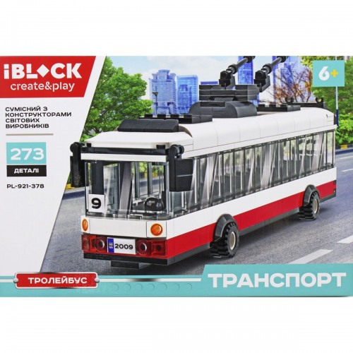 Конструктор "IBLOCK: Троллейбус", 273 детали (iBLOCK)