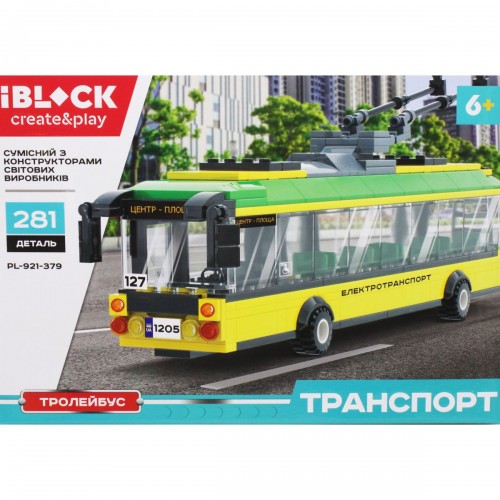 Конструктор "IBLOCK: Троллейбус", 281 деталь (iBLOCK)
