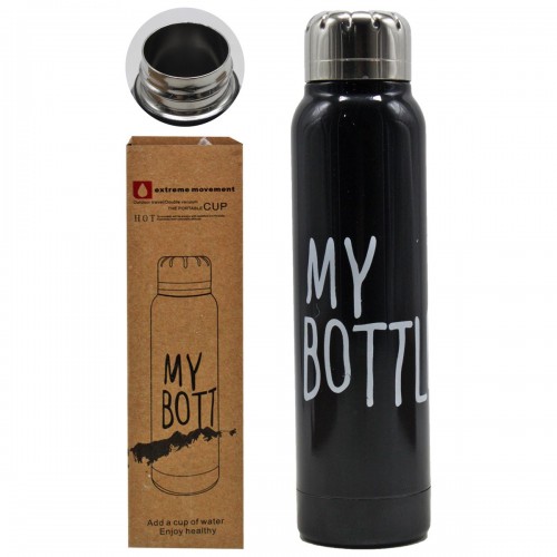 Термос металлический "My Bottle", 380 мл, черный (MiC)
